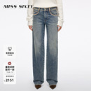 Miss 保暖磨毛 Sixty2025冬季 新款 重工直筒 牛仔裤 闪耀派对