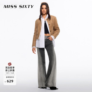 免费改裤 渐变微喇叭裤 低腰 Sixty牛仔裤 复古显瘦 Miss