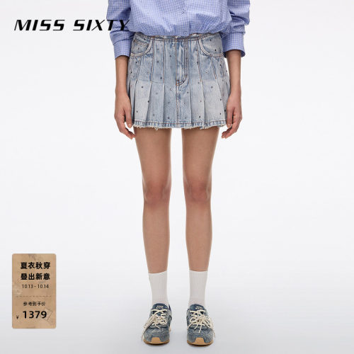 MissSixty钻饰牛仔短裙