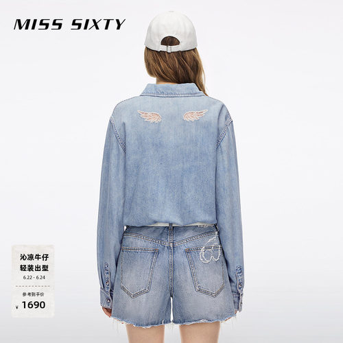 MissSixty镂空羽翼牛仔外套
