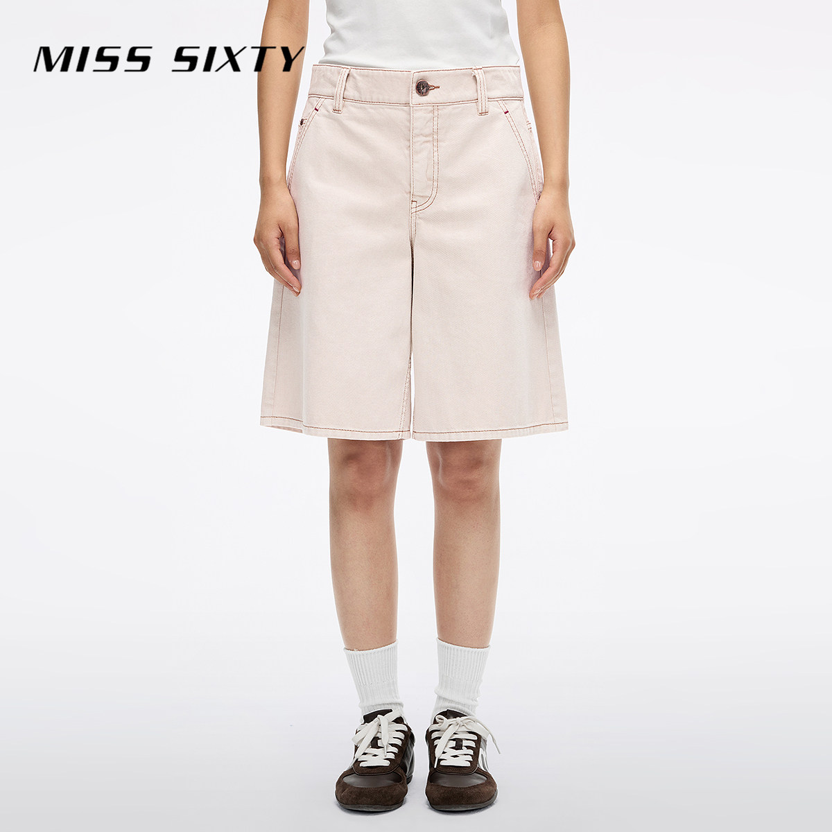 【进口牛仔面料】Miss Sixty2025秋季新款牛仔短裤女中