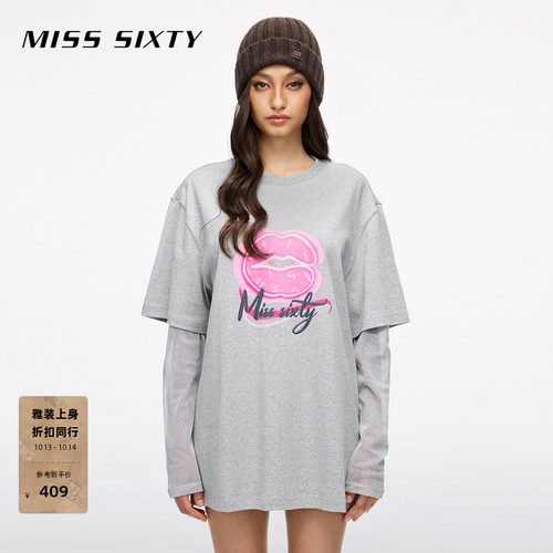 MissSixty假两件印花T恤