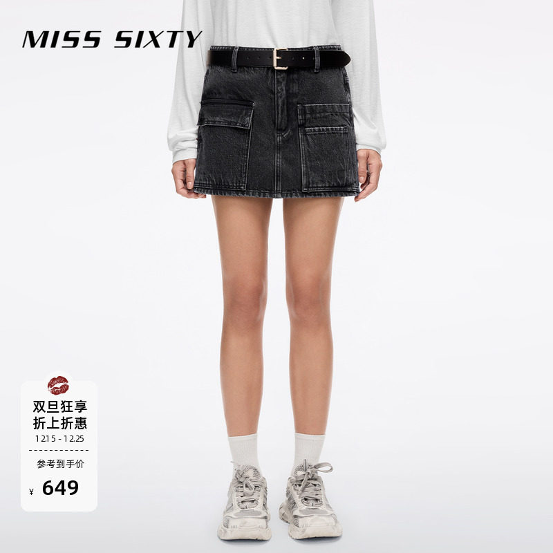 【杨幂同款】Miss Sixty2025夏新款牛仔短裤配腰带多口