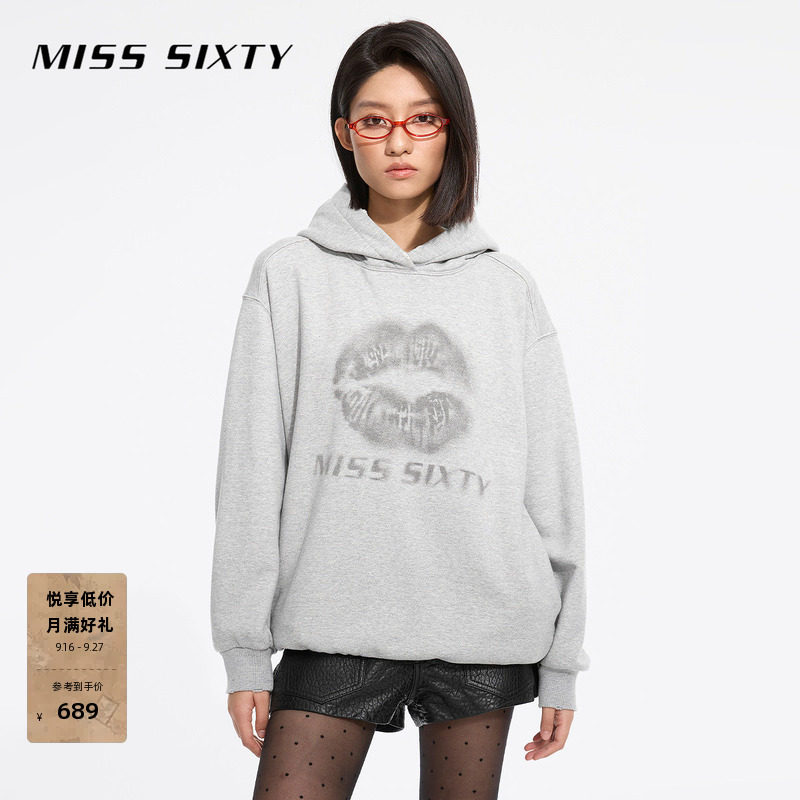 MissSixty休闲连帽印花卫衣图片