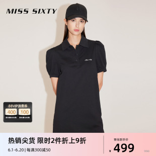 连衣裙女短袖 Sixty24春新款 Miss 短裙泡泡袖 限时折上折 运动