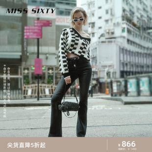 女复古磨白质感显瘦喇叭裤 长裤 Sixty牛仔裤 Miss