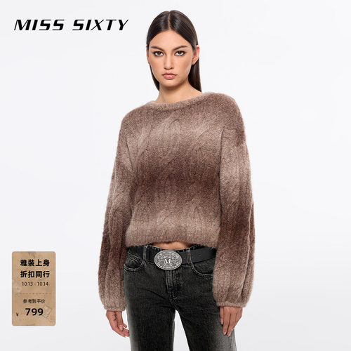 MissSixty复古渐变短款针织衫