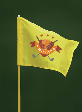 高尔夫果岭旗定做户外球会用品专业定制彩色旗面创意双面巡回赛旗