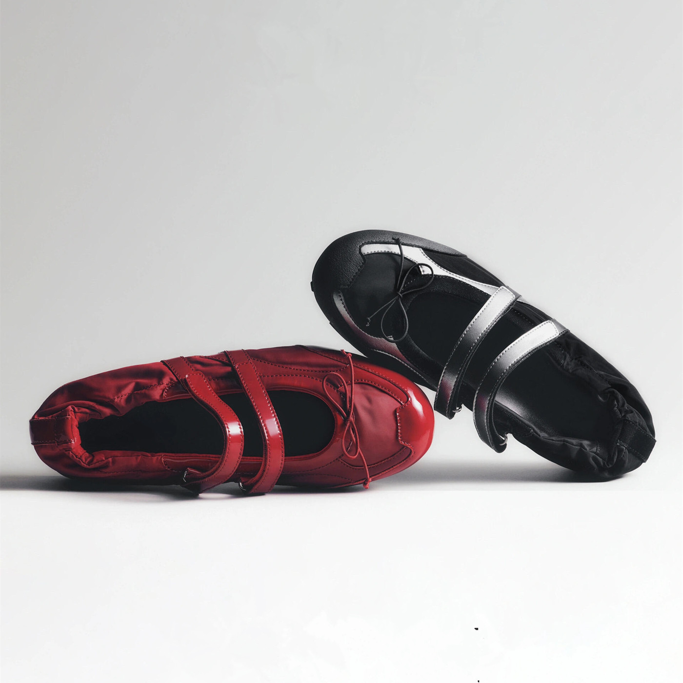 牛皮版~复古蝴蝶结拼色玛丽珍鞋女魔术贴平底浅口百搭芭蕾舞单鞋,女鞋,玛丽珍鞋,淘宝优惠券,粉丝福利购,淘宝优惠卷