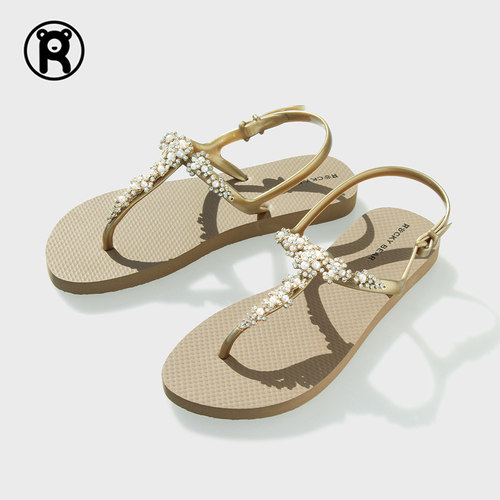 洛克熊罗马凉鞋舒适时尚防滑耐磨