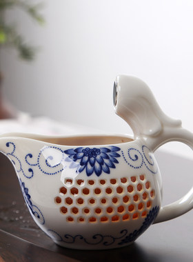 陶馨语茶具青花瓷粗陶分茶器