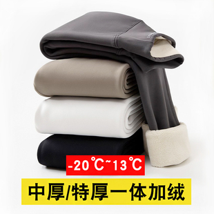 女童鲨鱼裤加绒加厚秋冬季外穿弹力打底裤中大儿童学生白色保暖裤