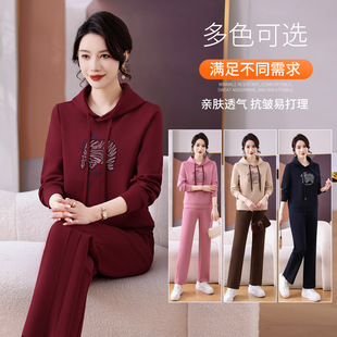 今年流行特惠2026春季新款时尚休闲运动套装女抽绳连帽套头卫衣