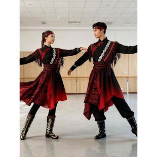 蒙古舞蹈演出服装男蒙族马年狂骉剧目赛马练功服饰少数民族服女装