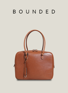 Bounded丨马鞍皮羽毛包大容量通勤蜡线Plume单肩手提枕头包公文包