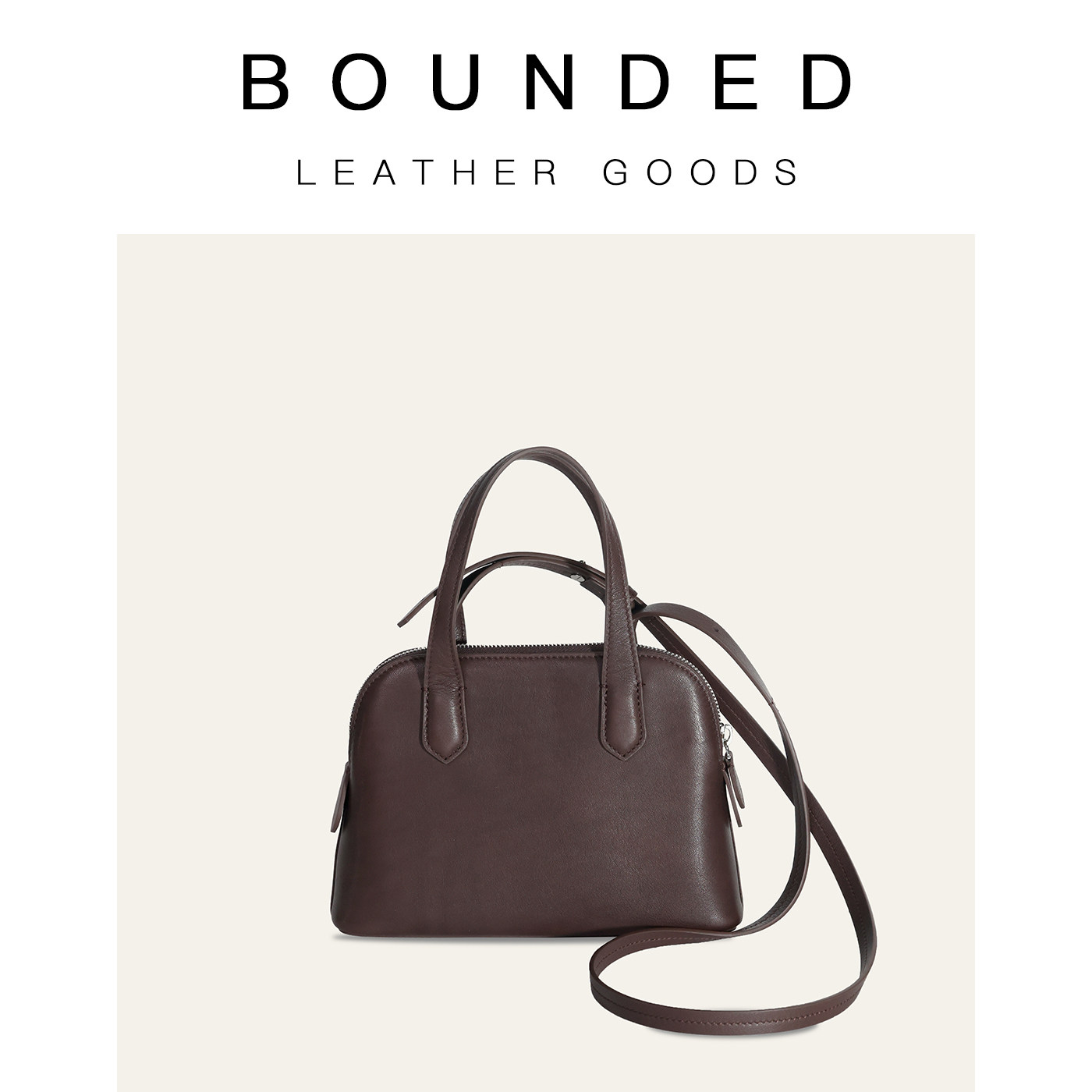 Ingrid保龄球包 row风轻奢迷你手提包女真皮百搭单肩斜挎包