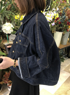 2024新款春牛仔外套宽松短款秋女港味港风复古chic风原宿街头上衣