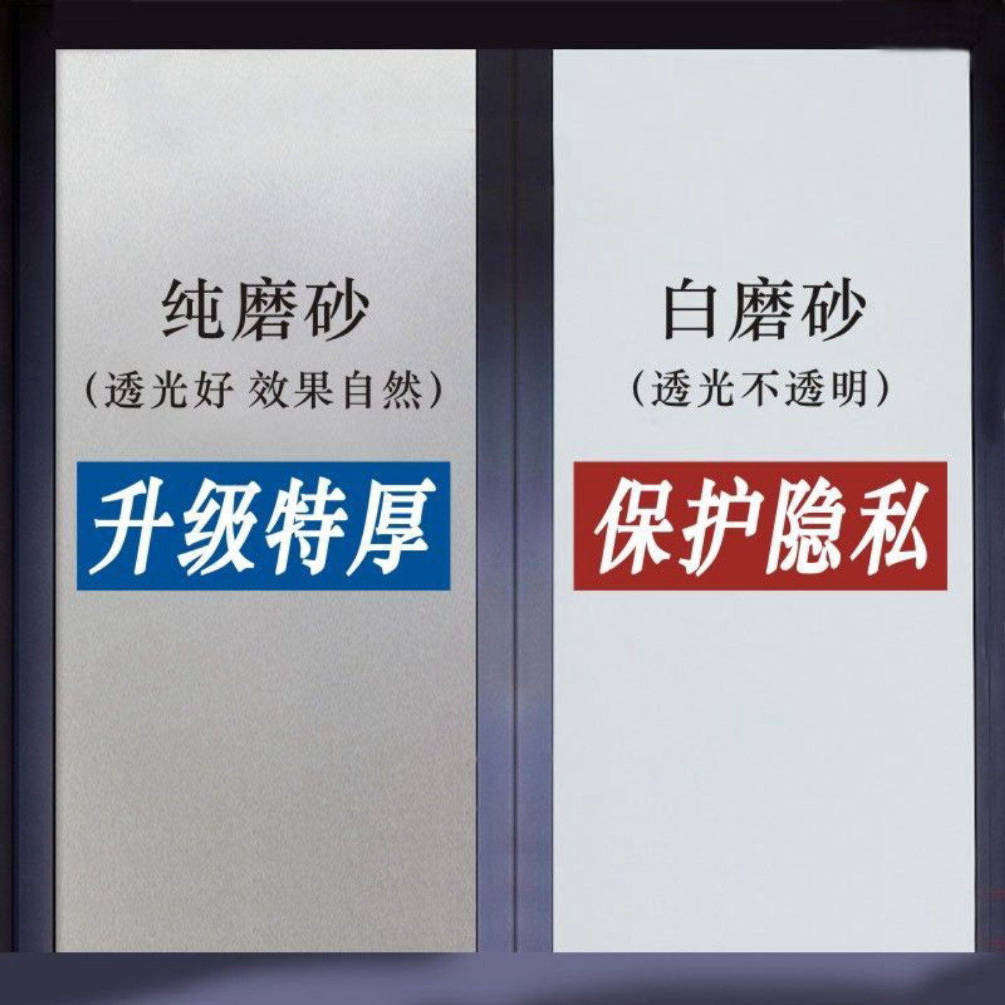 静电防窥玻璃贴纸卫生间窗户贴纸防走光玻璃门免胶贴膜透光不透明