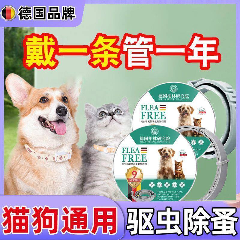 小狗狗驱虫项圈正品猫咪体外脖颈环去跳蚤虱蜱蚊子宠物专用药防虫