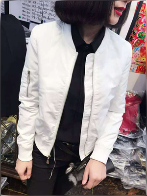 短外套短款白色棒球服
