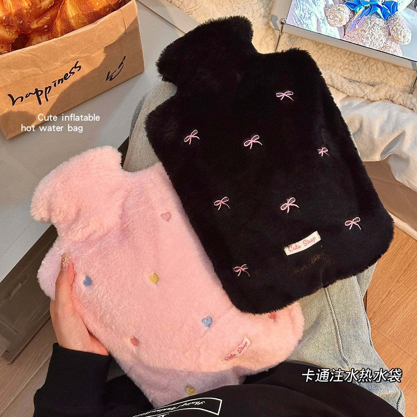 新款热水袋注水加厚防爆热敷宫腹肚子暖手袋大小号女学生毛绒可爱,居家日用,热水袋,淘宝优惠券,粉丝福利购,淘宝优惠卷