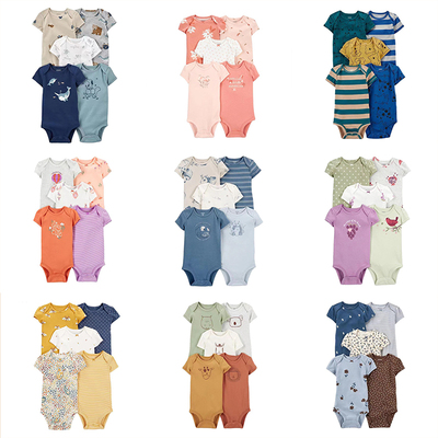 carters纯棉三角哈衣包屁衣5件装