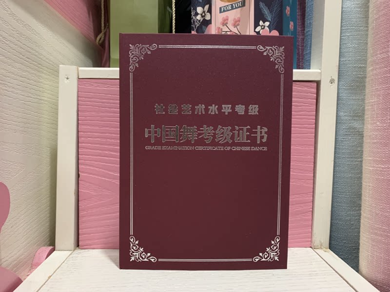 新版中国舞蹈考级证书街舞拉丁舞社会艺术水平白内芯舞协外壳现货