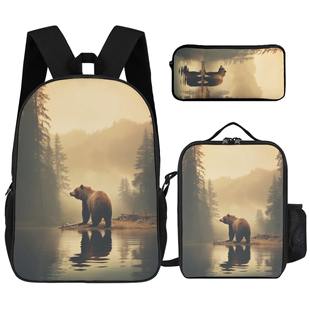 印logo【百万库存】来图定制school bags书包男小学 17寸