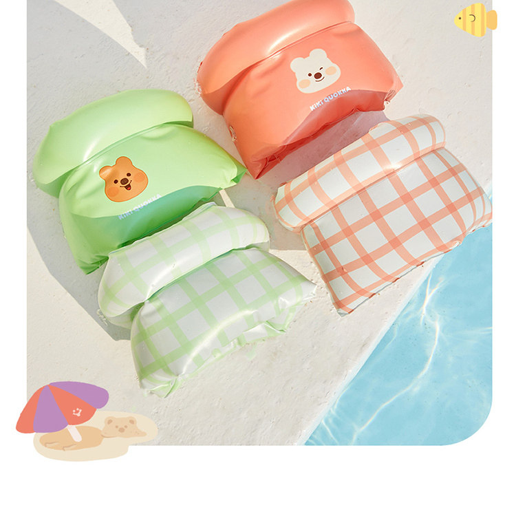 KIKIQUOKKA金袋鼠手臂浮圈亲子戏水可爱袋鼠韩国正版充气