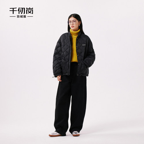 千仞岗羽绒服百搭直筒简约羽绒服