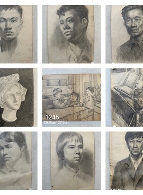 捡漏名人手绘真迹40年前素描画收藏学习老字画素写画集