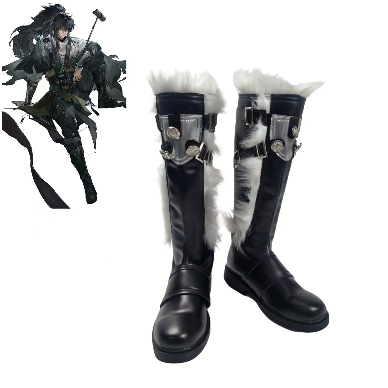 崩坏 琪亚娜cos鞋子 薪炎之律者cos鞋 支持来图定做动漫演出鞋