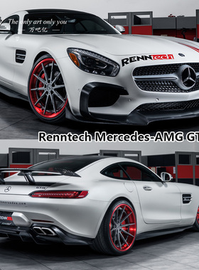 WBY奔驰AMG/GT/GTS改装Renntech碳纤小包围前唇侧裙后唇GT尾翼