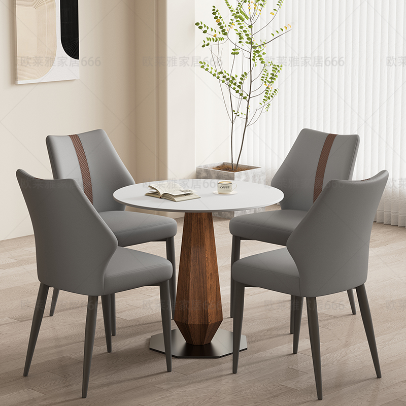 欧莱雅家居岩板小圆桌工厂现货发