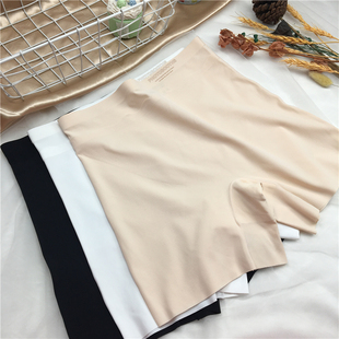 肤色保险裤 免内裤 女肉色隐形防走光平角裤 高腰无痕冰丝安全裤