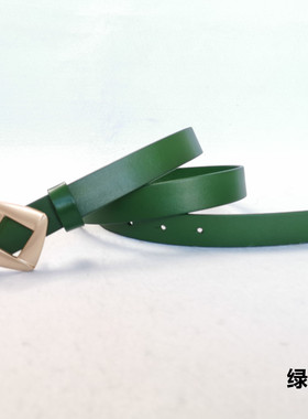 皮带女士头层牛皮腰带简约百搭TG2.5素面板扣腰带-7中青年裤带