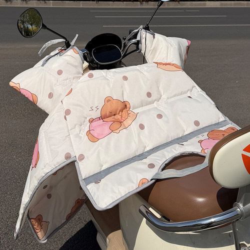 电动车挡风被春秋中厚款电瓶车双面防水遮阳防风四季通用薄款防晒