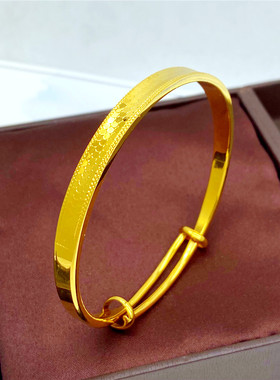 金店同款凹凸爆闪龙鳞手镯