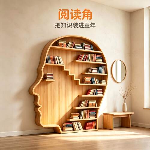儿童人形异形绘本收纳书架