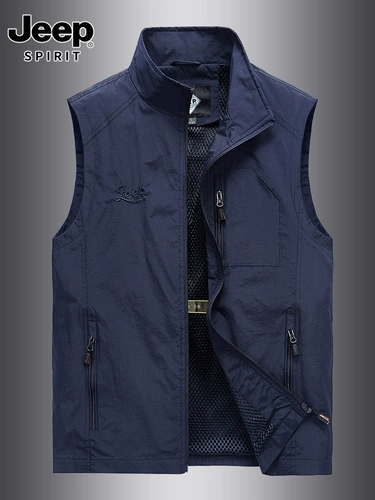 Jeep, мужской джип, демисезонный утепленный жилет, дорожная куртка для отдыха для рыбалки без рукавов, оверсайз
