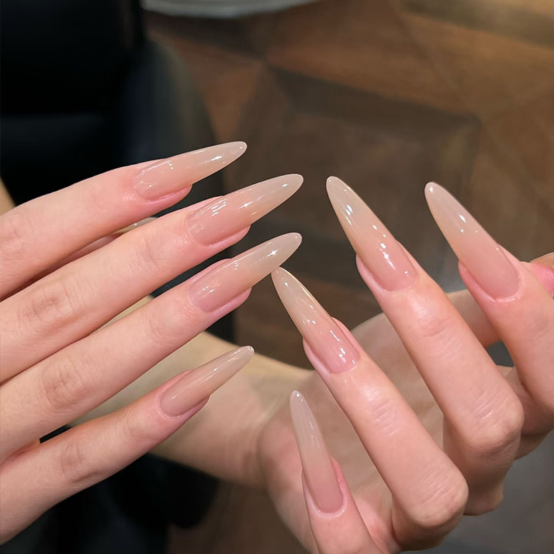 嬛嬛裸色手工美甲穿戴甲中长款2025新款高级感秋冬指甲贴片杏仁甲,彩妆/香水/美妆工具,穿戴甲/甲片,淘宝优惠券,粉丝福利购,淘宝优惠卷