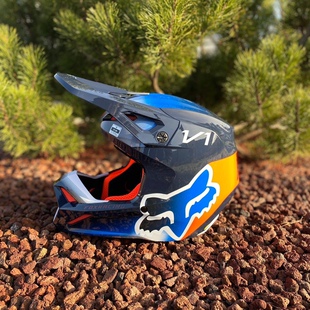 新款美国FOX越野头盔v1摩托车骑行机车山地车林道场地四季全盔男