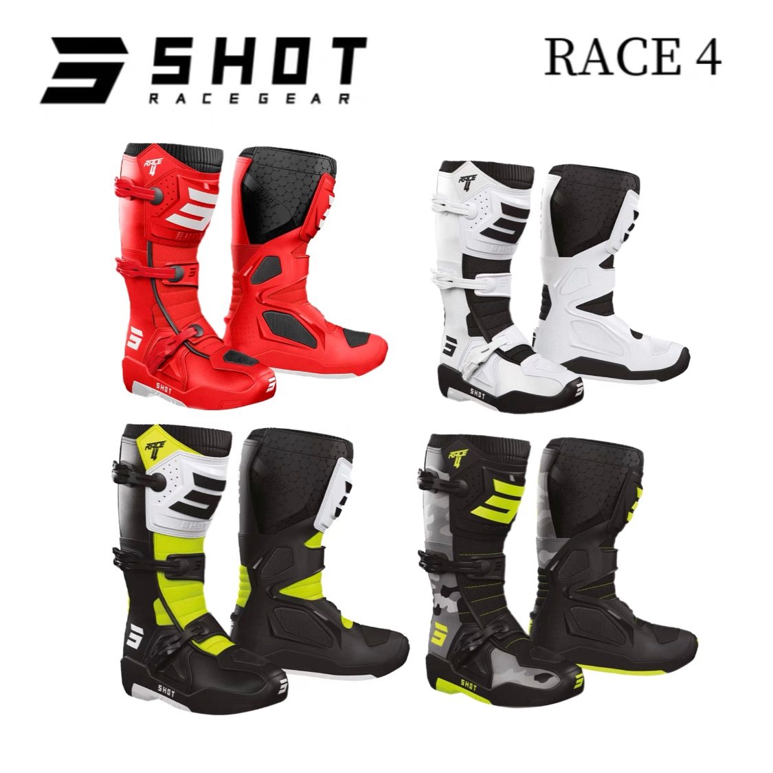 法国SHOT Race4旗舰越野靴摩托活动林道ADV赛车脚踝防护