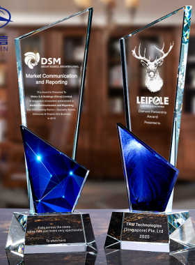 水晶奖杯定制定做创意琉璃金属五角星授权牌匾奖牌冠军颁奖纪年会