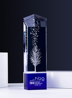 奖杯 水晶 定制创意3D激光内雕高档加盟牌授权牌颁奖纪念品年会