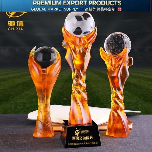 Premium Trophy水晶奖杯定做创意高档水晶篮球足球高尔夫比赛冠军