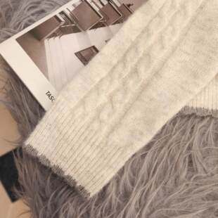 初中生女春装学生少女娃娃领爱心扣针织开衫短款毛衣上衣外套15岁