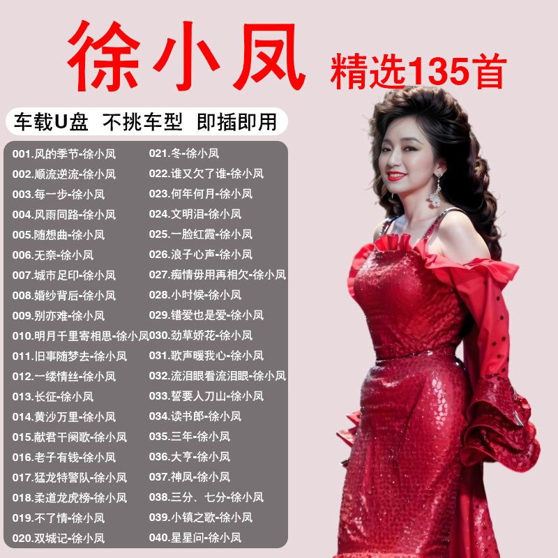徐小凤歌曲专辑车载音乐u盘精选粤语经典无损正版高品质汽车优盘图片