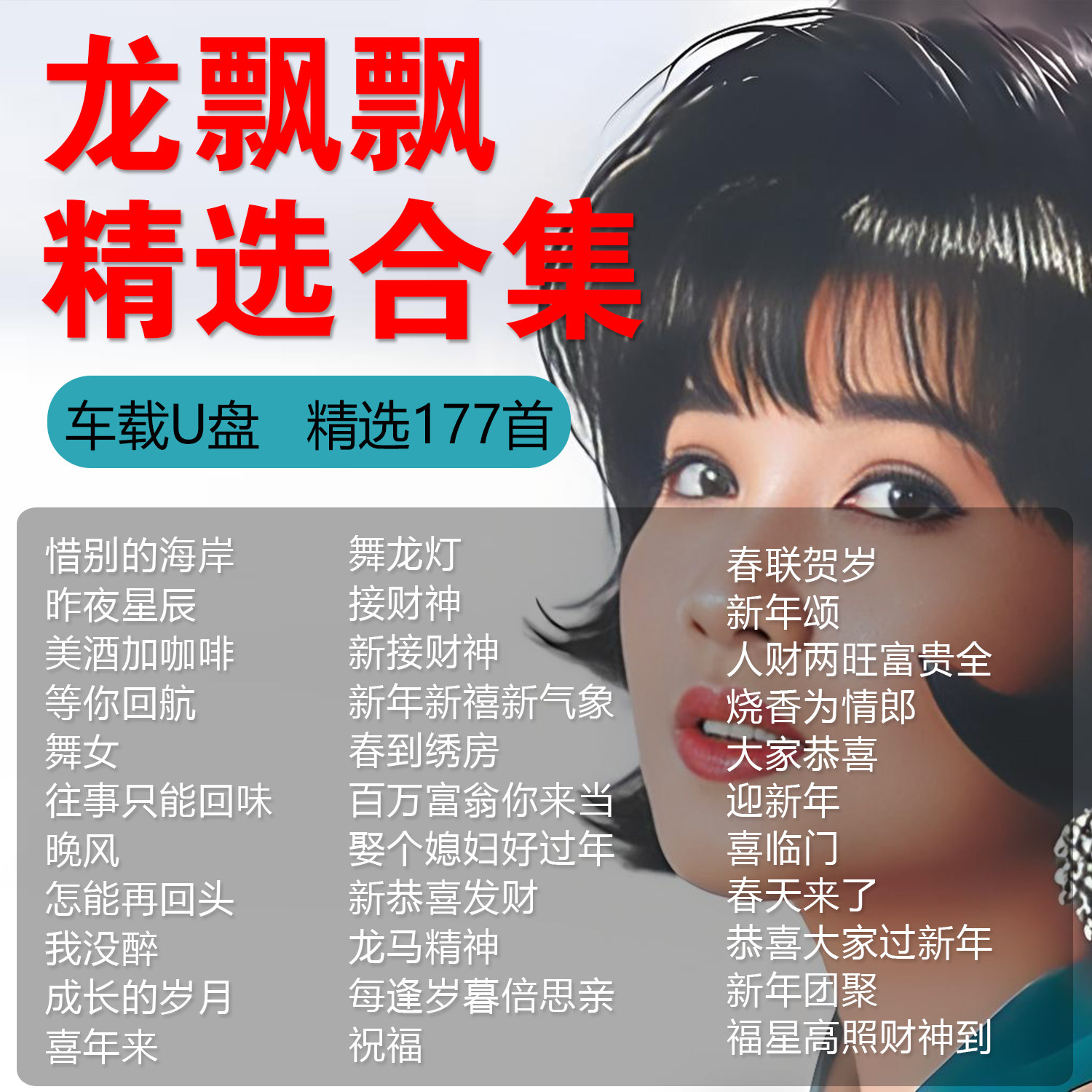 龙飘飘专辑歌曲车载u盘音乐精选正版老歌无损高质正品USB汽车优盘图片