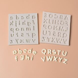 杯子字母组合新款巧克力蛋糕幼圆手工装饰大小翻糖英文字母模具